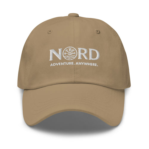 Nord Allfadir khaki classic cap with embroidered logo – front view