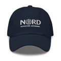 Nord Allfadir navy classic cap with embroidered logo – front view
