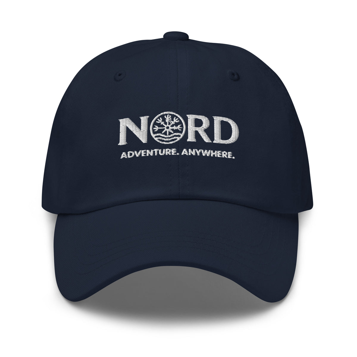 Nord Allfadir navy classic cap with embroidered logo – front view