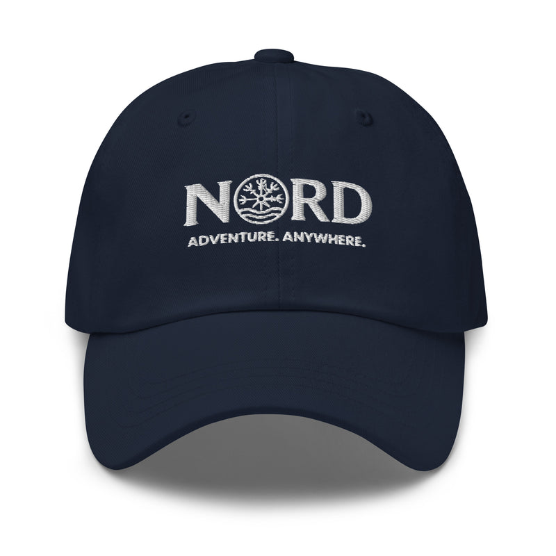 Nord Allfadir navy classic cap with embroidered logo – front view