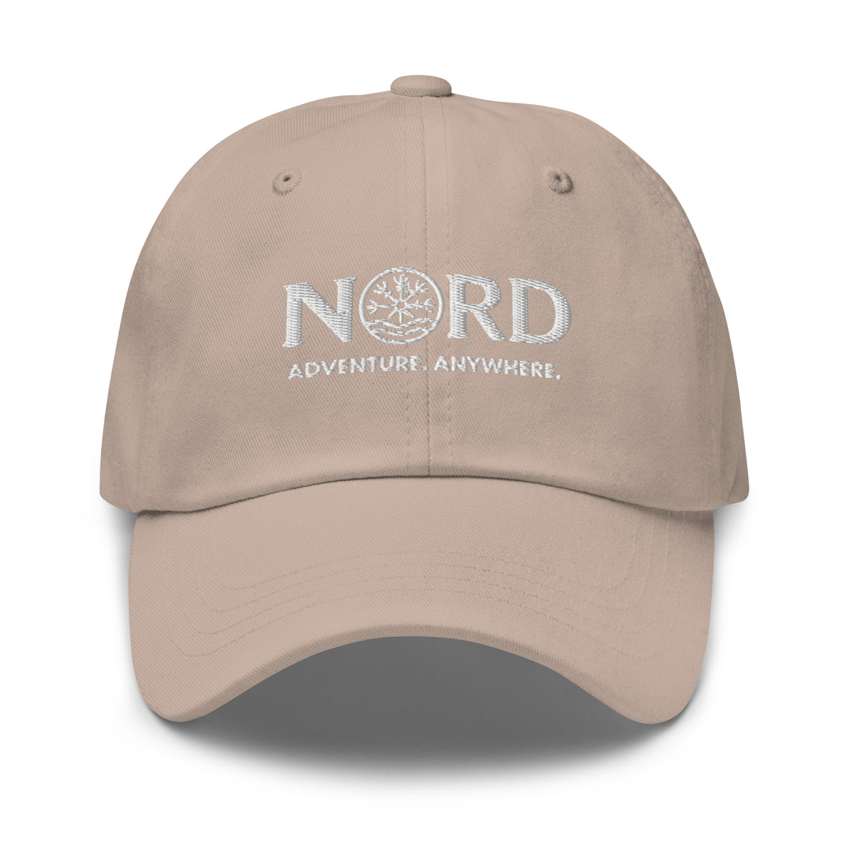 Nord Allfadir stone classic cap with embroidered logo – front view
