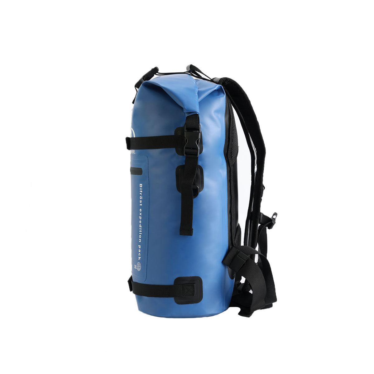 Nord Bifrost waterproof expedition pack, a rugged outdoor backpack designed for hiking, travel and adventure, with a durable waterproof construction and practical roll-top design.