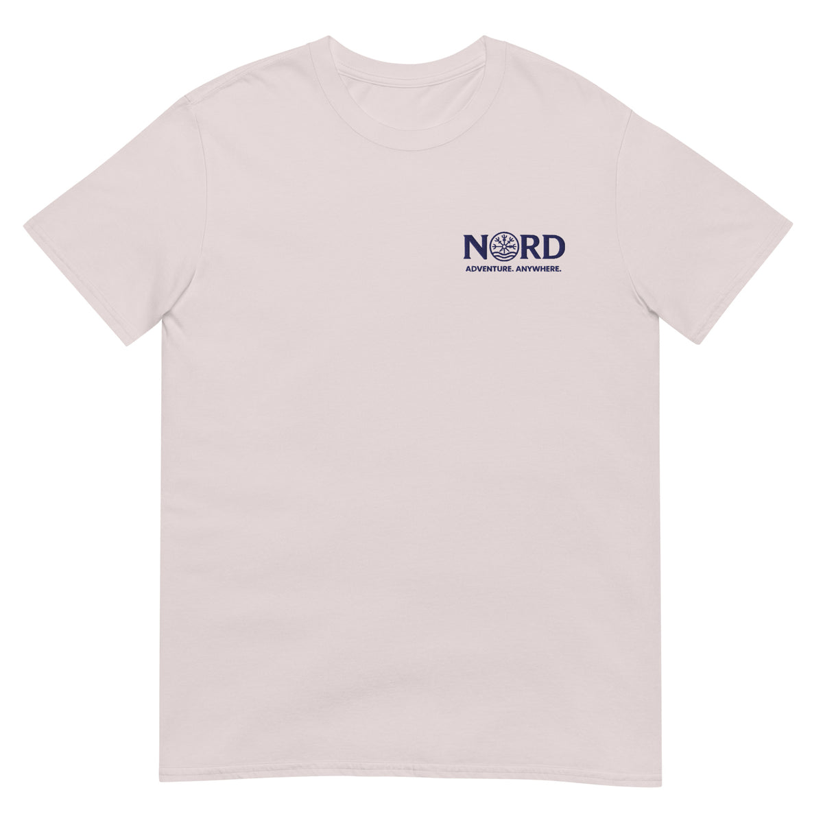 Nord Dokkalfar ice grey adventure T-shirt with embroidered logo – front view