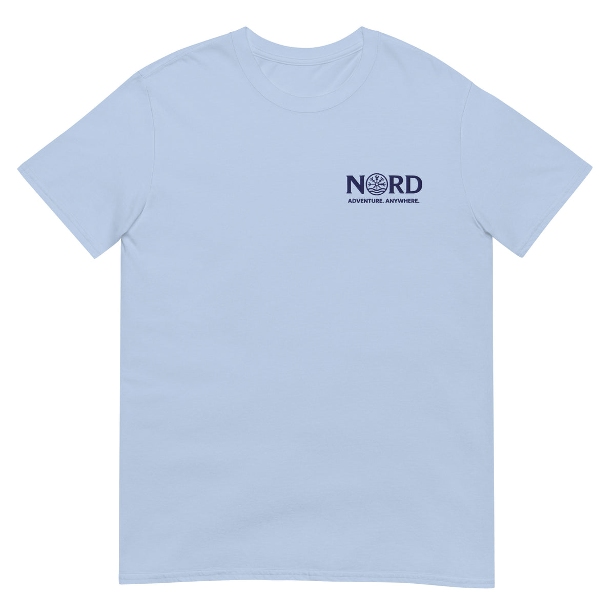 Nord Dokkalfar light blue adventure T-shirt with embroidered logo – front view