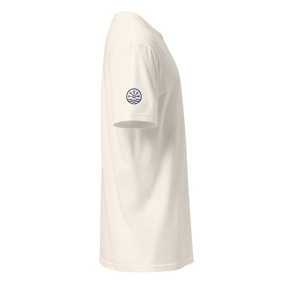 Nord Dokkalfar natural adventure T-shirt with embroidered logo – side view