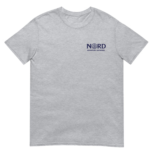 Nord Dokkalfar sport grey adventure T-shirt with embroidered logo – front view