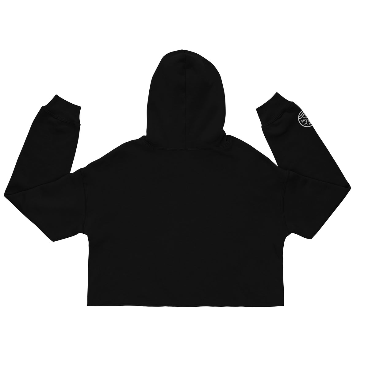Nord Freyja black crop hoodie with embroidered logo – back view