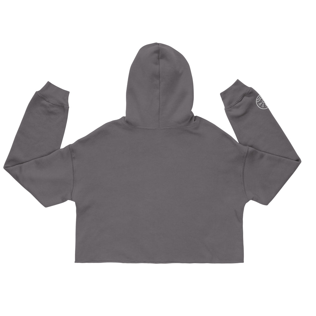 Nord Freyja storm crop hoodie with embroidered logo – back view