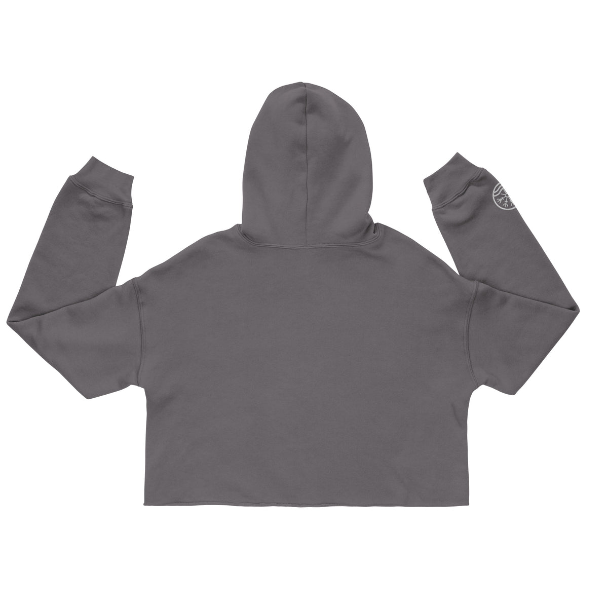 Nord Freyja storm crop hoodie with embroidered logo – back view