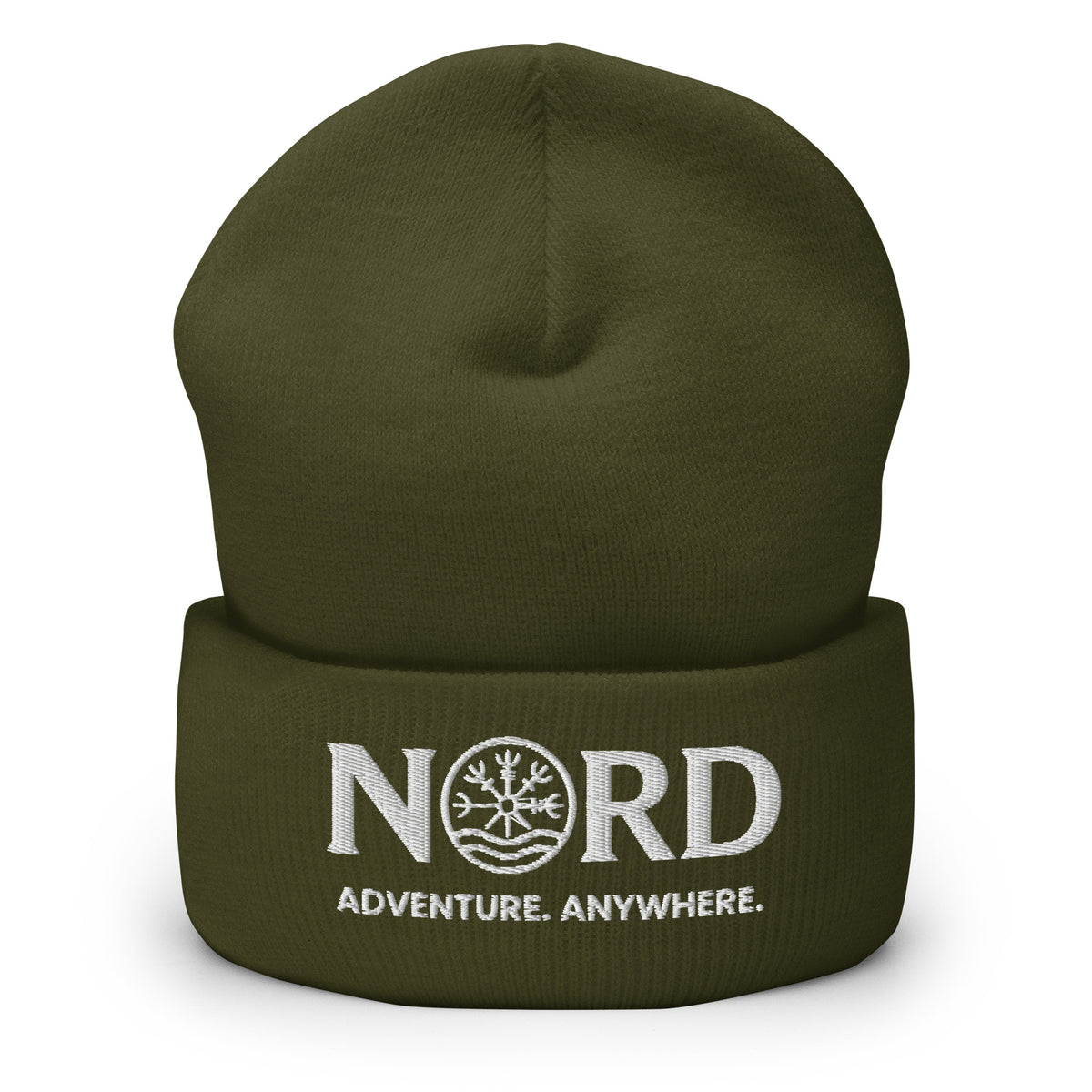 Nord Skadi beanie olive – outdoor adventure beanie with embroidered Nord branding